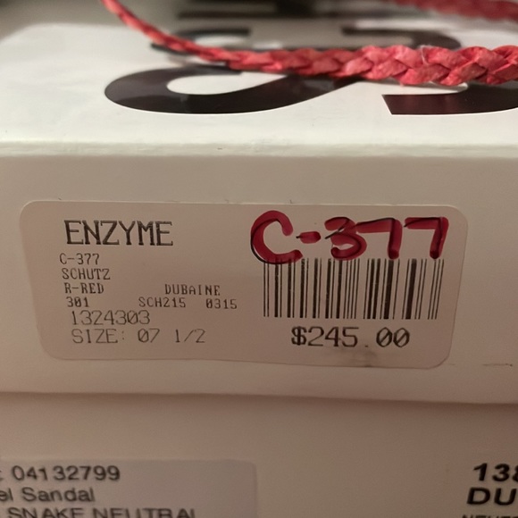 SCHUTZ Coral/Snake Skin Lace-Up Heels Size 7.5 - Picture 6 of 7